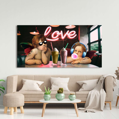 Pop & Love: Kids Angels by Matt Spencer - Wrapped Canvas Print