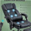 Fauteuil de bureau en similicuir avec massage, fauteuil de bureau, fauteuil inclinable-978018248
