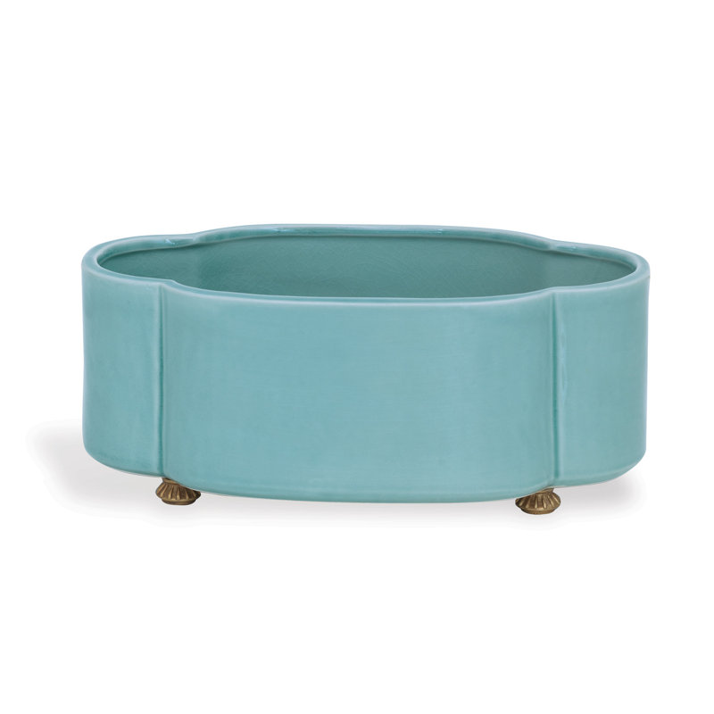 Carol Handmade Ceramic Planter, Blue
