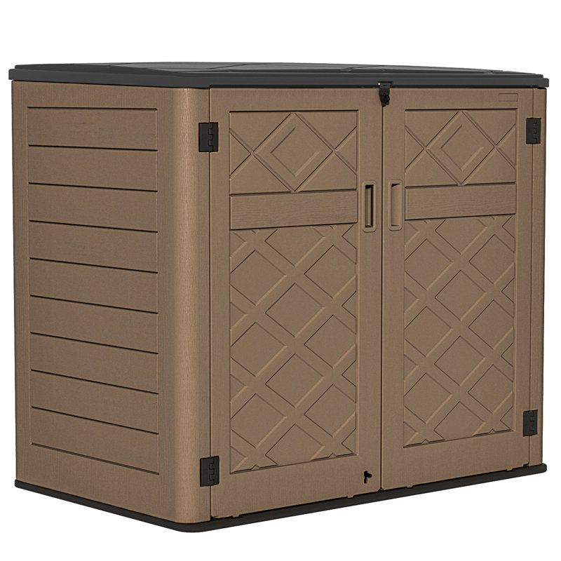 PawsomePad 358 Gal. 53,15 po x 33,07 po x 46,85 po Grande boîte de rangement imperméable en résine, Brown
