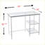 Bureaux | Métal blanc contemporain Bureau étudiant en verre trempé | Blanc | Fer