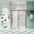 Matte Black Shower Door - 5/16" Tempered Glass, Adjustable Wall Channel For Bathroom Sliding With Clear Glass & Leak Feature