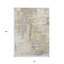 Tapis extérieur lavable abstrait ivoire et beige 10 pi x 14 pi