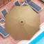 Parasol de patio extérieur de 9 pi avec 8 nervures, parasols de table avec bouton-poussoir inclinable / manivelle, protection UV imperméable pour terrasse de jardin-1357031187