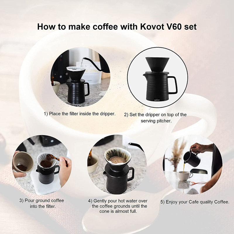 Cafetière 2 tasses Kovot, Blanc