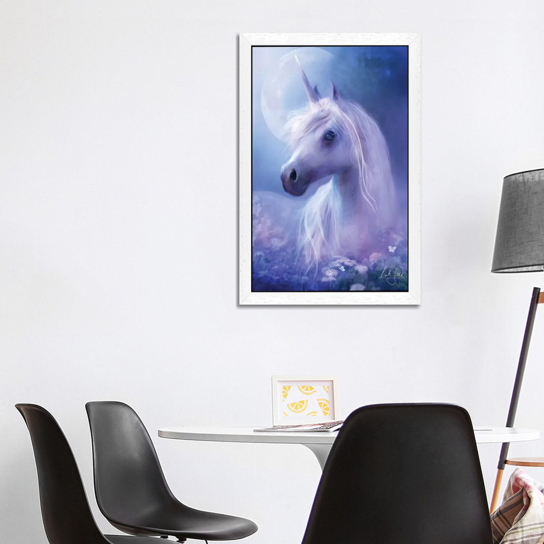 Unicorn Moon by Bente Schlick - Print on Canvas