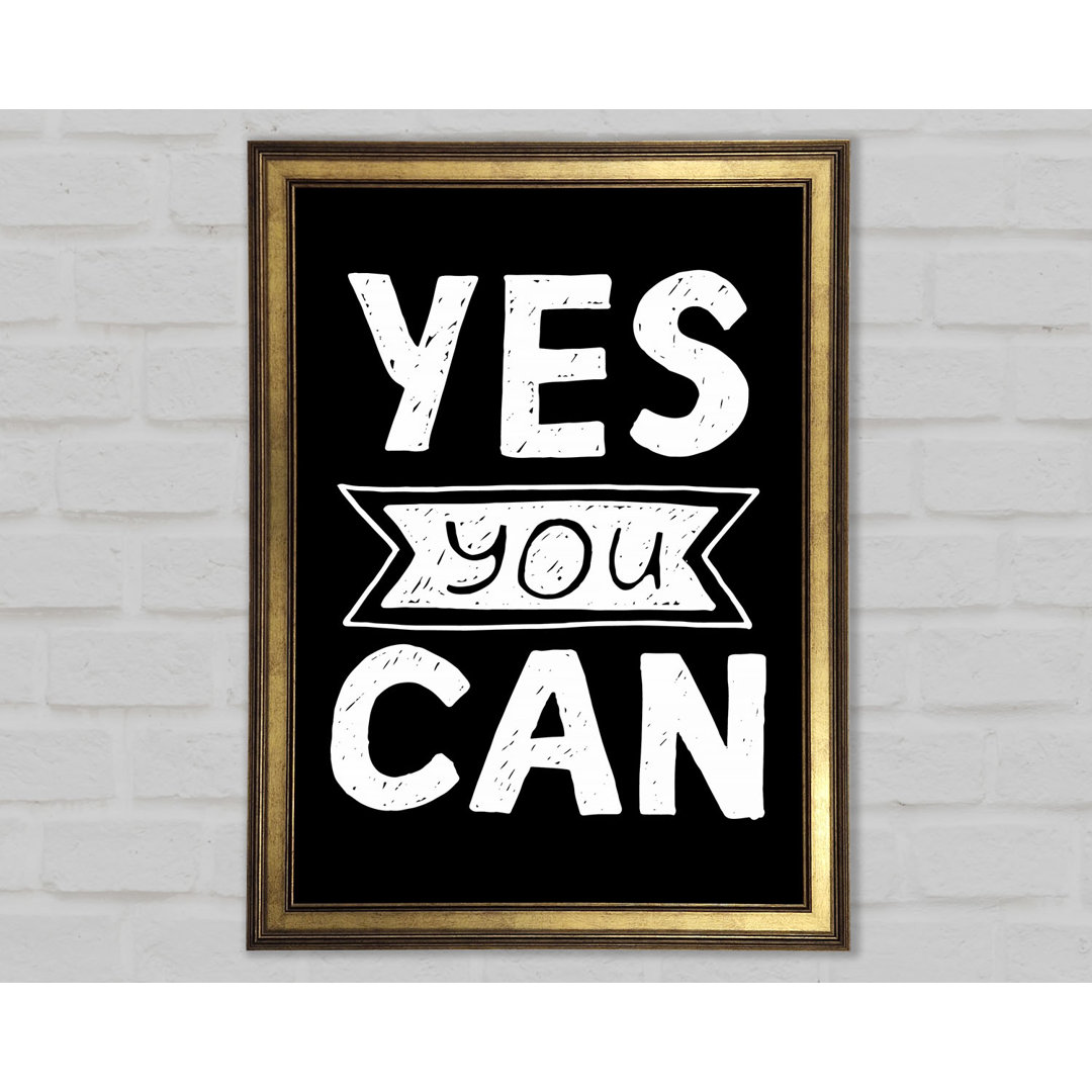 Yes You Can 4 - Einzelne Bilderrahmen Typografie