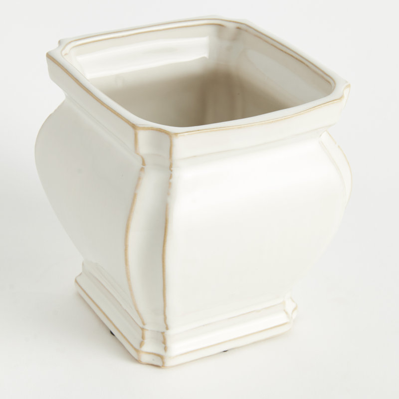 Giardino Reactive Glaze Traditional Silhouette Pot Large, Light Gray, Large