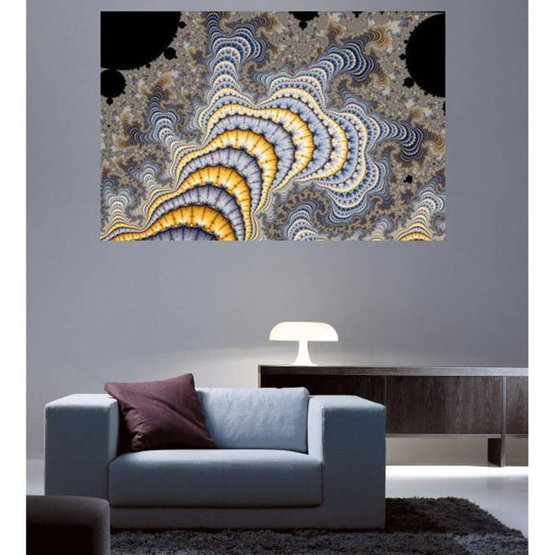 Affiche brillante Fractal Plates, 40 po x 60 po