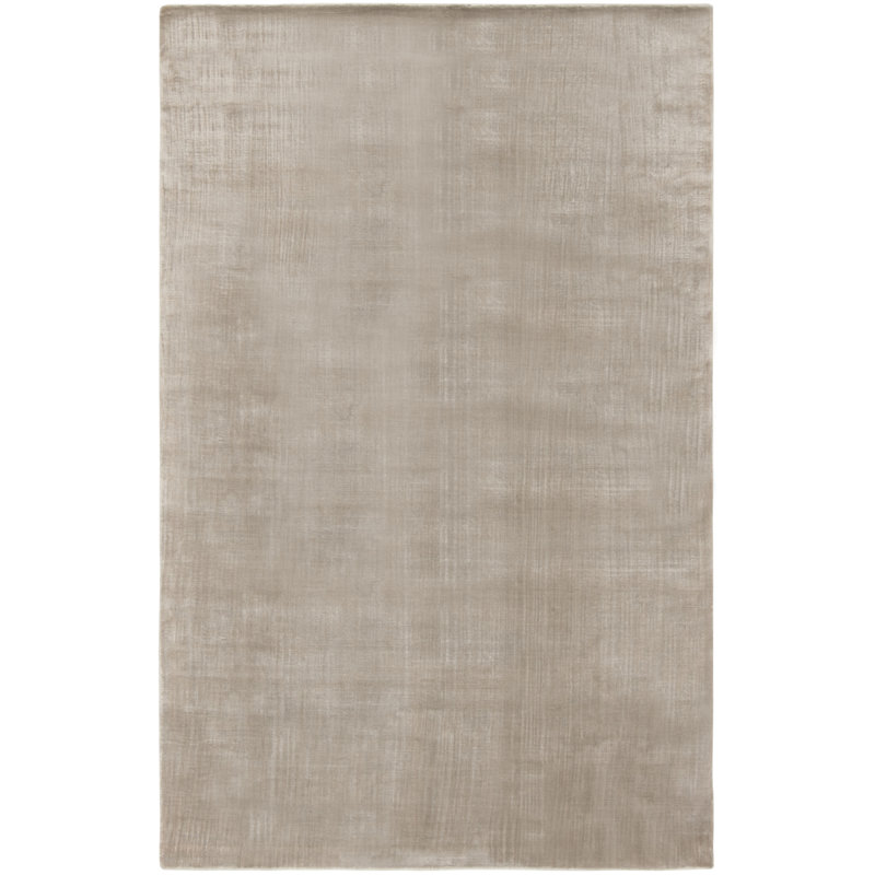 Tapis argenté noué à la main Mcelroy, Rectangle 10 pi x 14 pi