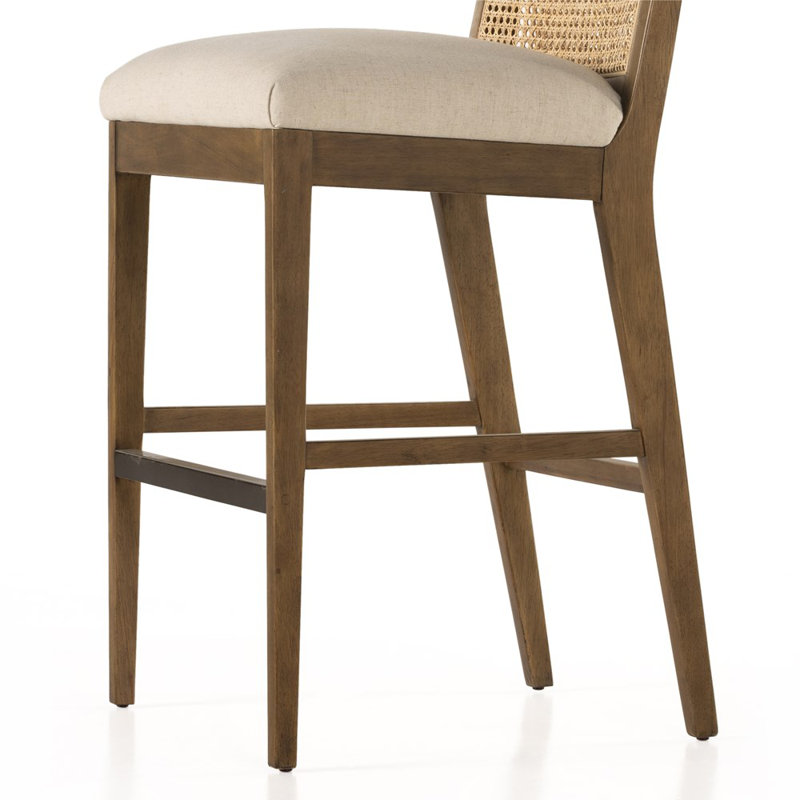 Antonia Cane Armless Counter & Bar Stool, Bar Stool (31" Seat Height), Savile Flax