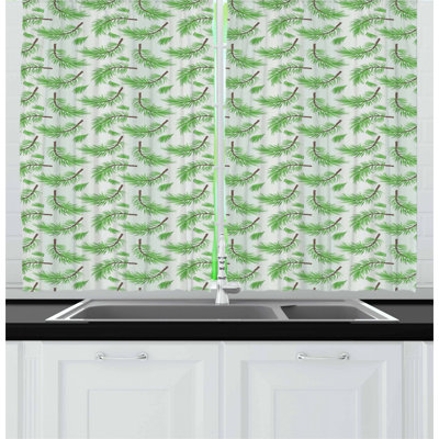 Floral Tailored Kitchen Curtain