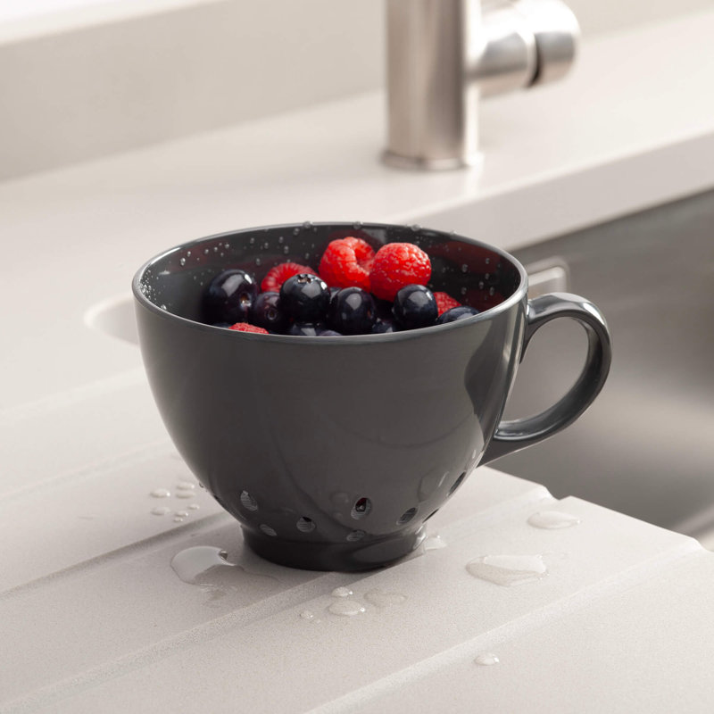 Keep it Handy Berry Cup Colander, 10cm, Dark Grey