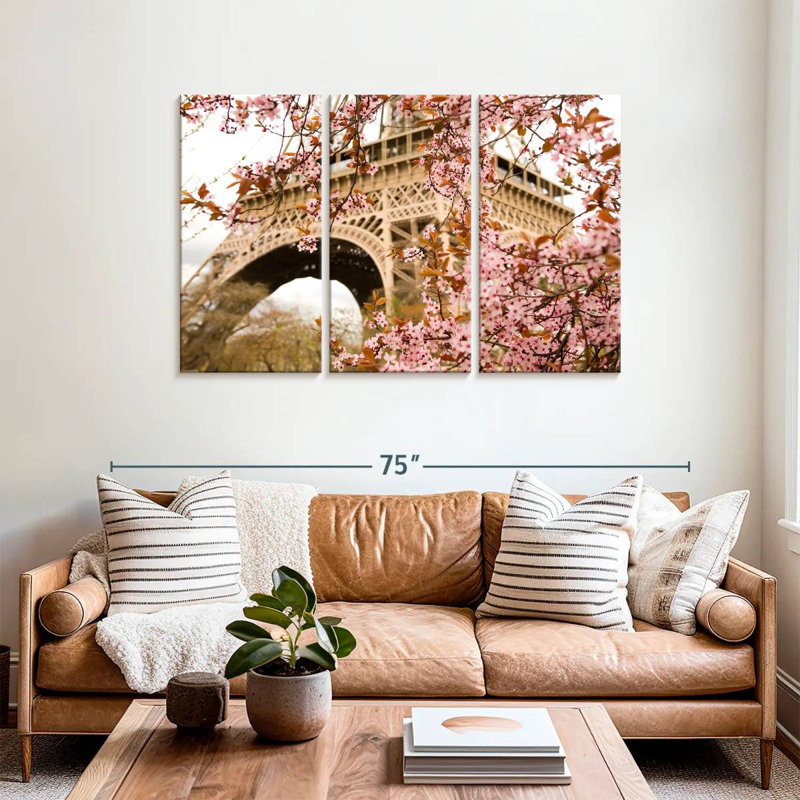 Cerisiers en fleurs de la Tour Eiffel Kavia, H 36 po x l 57 po