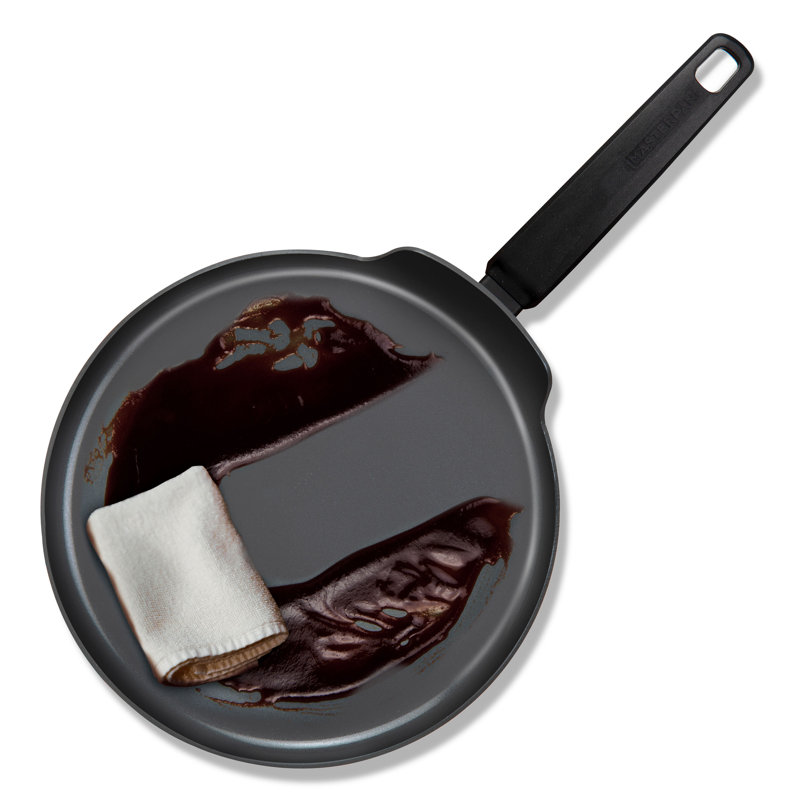Aluminum Stainless Steel Non-Stick Frying Pan and Skillet, Black