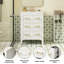 Meuble-lavabo simple sur pied 24 po avec comptoir en céramique et tiroirs-905115312