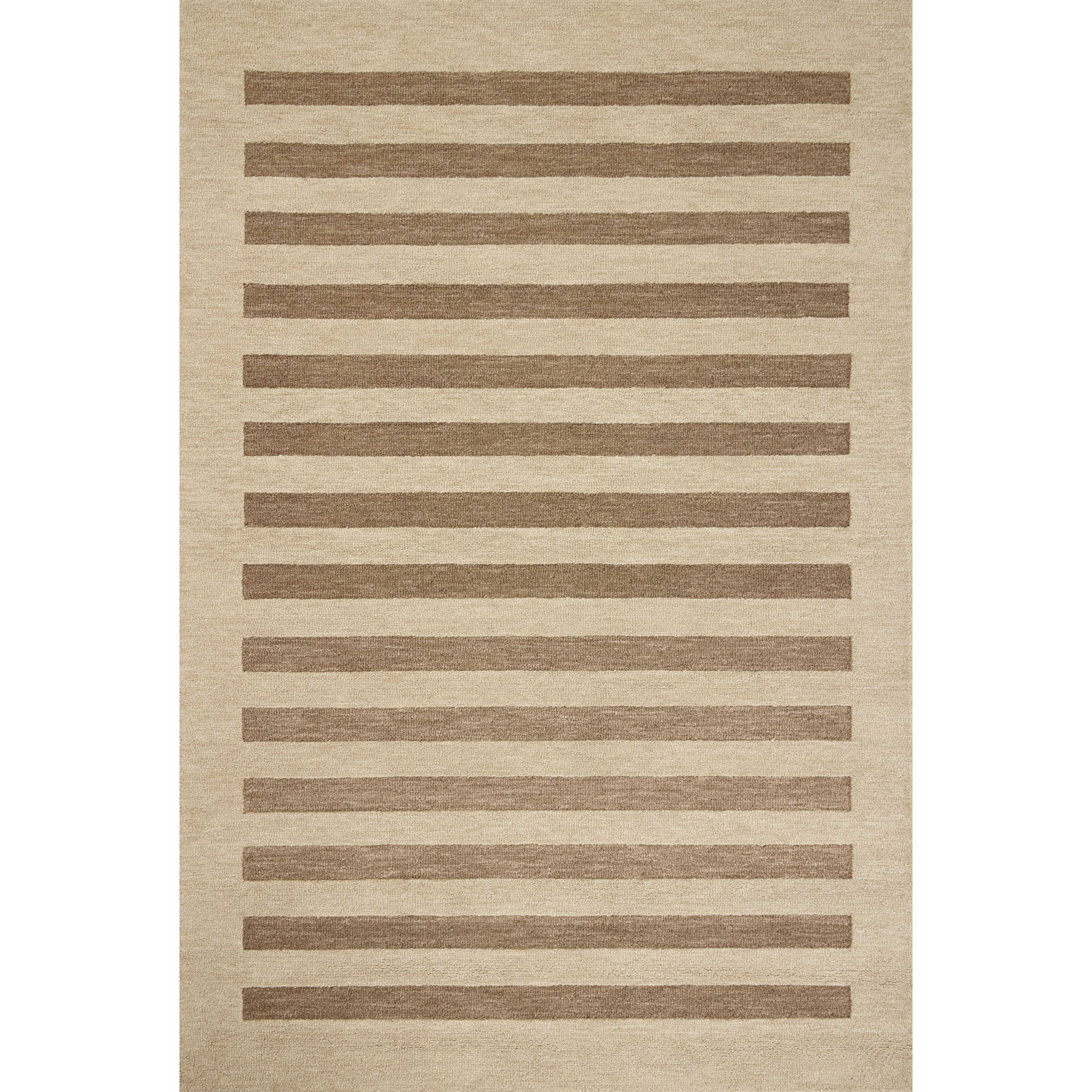 Leanne Ford x Loloi Craven Oatmeal / Bark Area Rug, Rectangle 9'3" x 13'