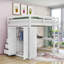 Lit mezzanine en bois 3 tiroirs Jeilynn avec garde-robe et bureau intégrés-828670783