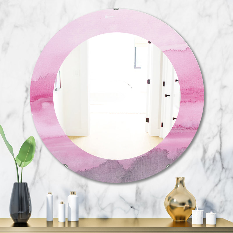 Miroir de salle de bain, H 23,6 po x l 23,6 po, Bleu