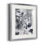 Mélange Noir et Blanc I - Ensemble de 2 tableaux encadrés sous verre, grands formats, pour salon.