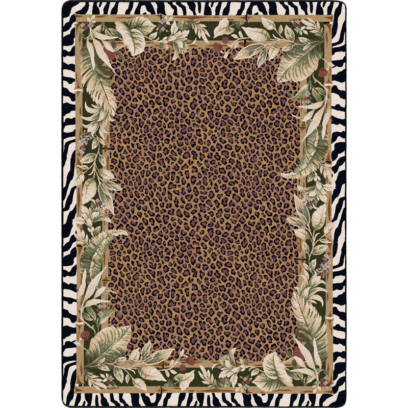 Tapis Alminus Jungle Safari Emerald, Rectangle 7 pi 8 po x 10 pi 9 po