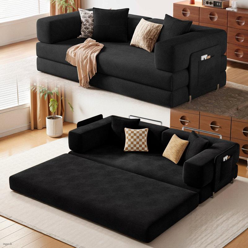 Canapé-lit convertible Boneless, Black
