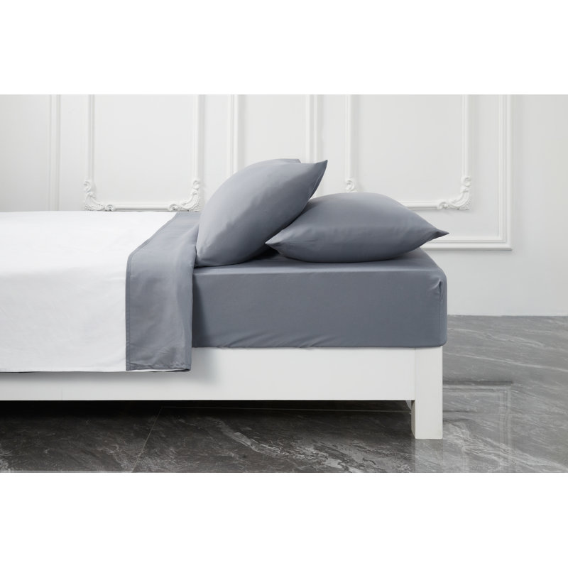 Premium Rayon from Bamboo Sheet Set Deep Pockets, Cooling, Ultra Soft and Breathable, Gray