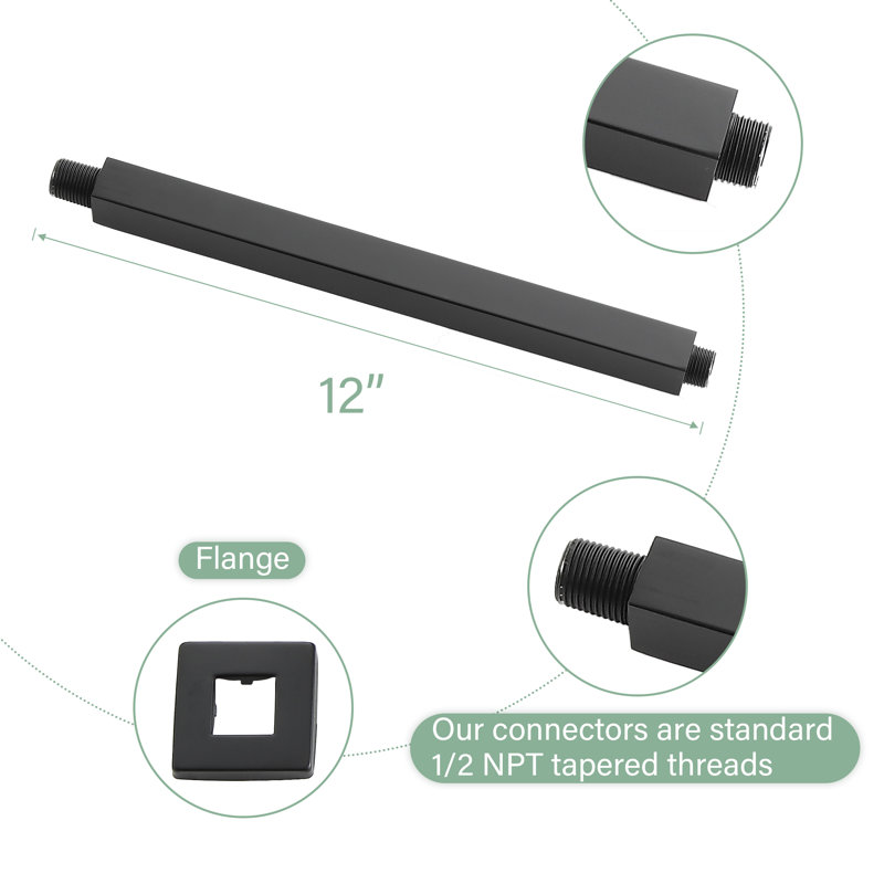 Complete Shower System with Rough in-Valve, Matte Black