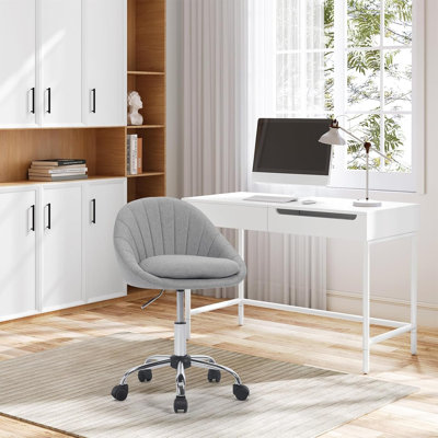 Fairmont Park Abberger Velvet and Linen Office Chair