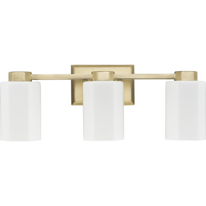 Estrada Dimmable Vanity Light, Brushed Gold, 3