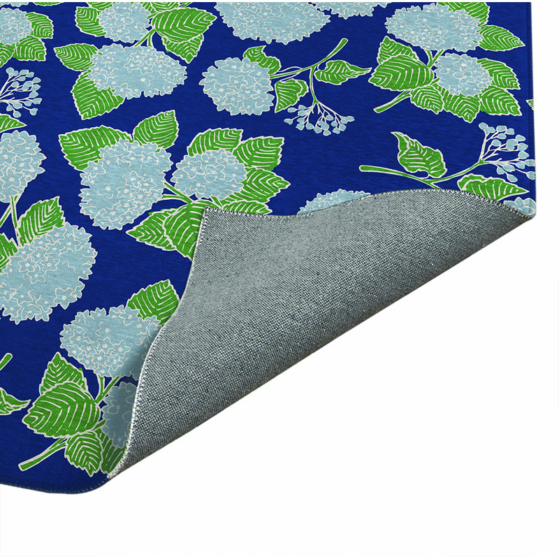 Tapis décoratif Hydrangea, Rectangulaire 8 pi x 10 pi