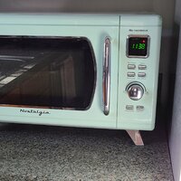 Nostalgia 0.9-cu ft 900-Watt Countertop Microwave (Seafoam Green) in the Countertop  Microwaves department at