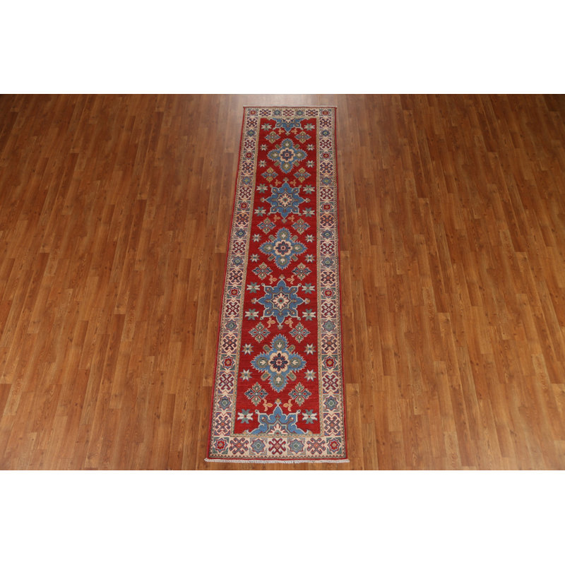 Tapis de couloir oriental fait à la main Kazak 3 x 10