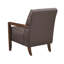 Fauteuil Lenie, cuir capitonné, bois de noyer-113497071
