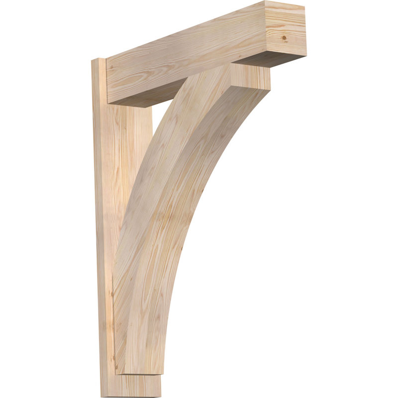 Bloc de bois rustique Thorton, Cèdre rouge de l'Ouest de 8 po (sciage brut), P 44 po x H 44 po