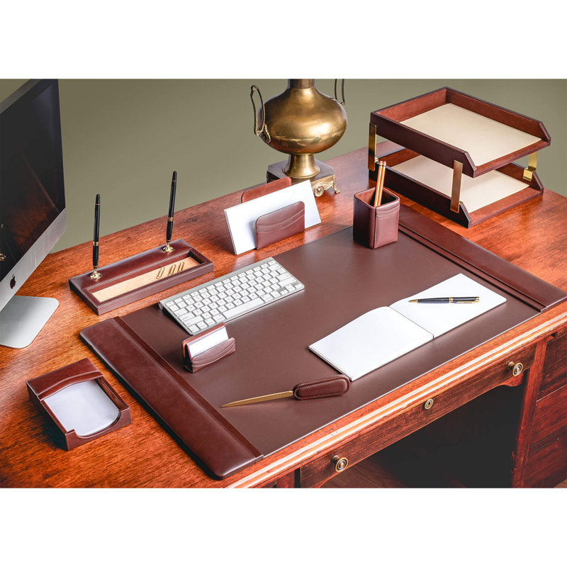Ensemble de bureau 10 pièces, Brun chocolat