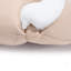 Balancelle en osier brun avec support et coussin beige-1942902053