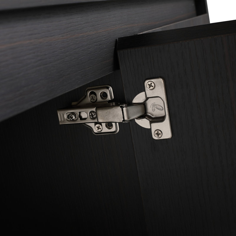 Meuble-lavabo autoportant avec lavabo, armoire de rangement avec portes à fermeture douce