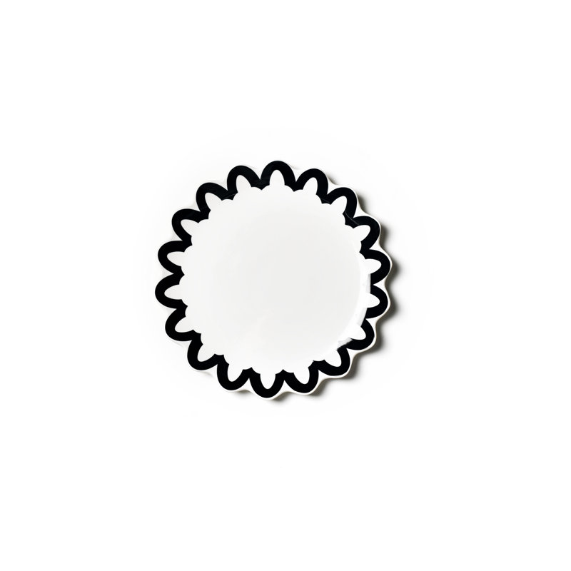 Ensemble de 4 assiettes à pétoncles arabesques noires Arabesque