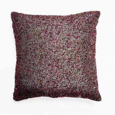 Heavy Beaded Pillow Stone Silk Throw Pillow
