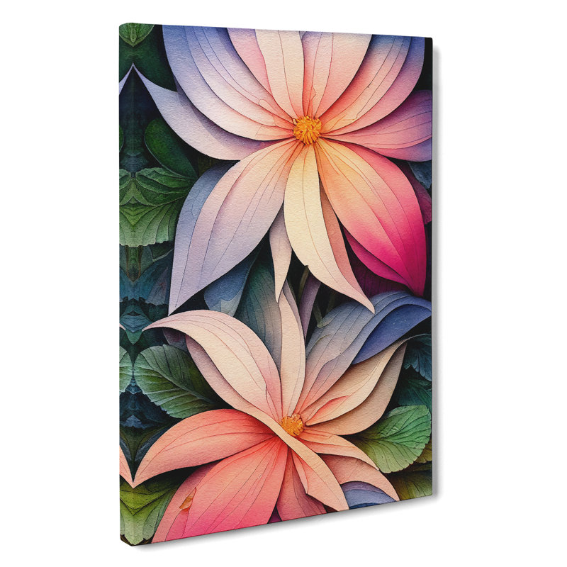 Feisty Flowers - Wrapped Canvas, 50cm H x 35cm W