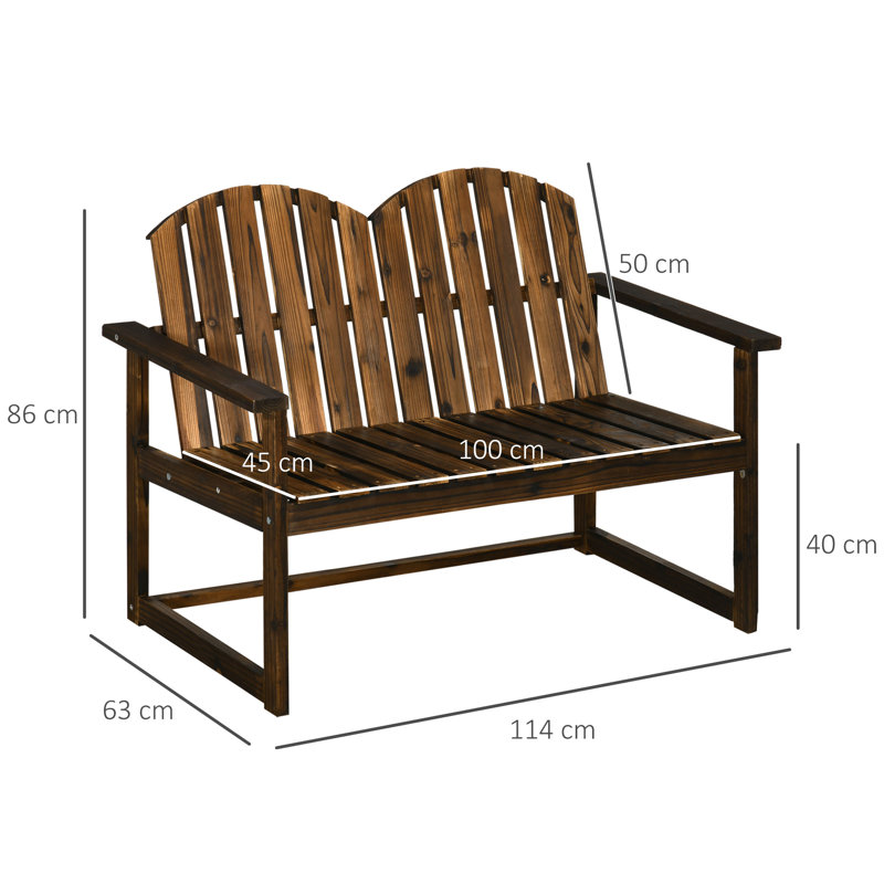Cecile Solid Wood Fir Outdoor Bench