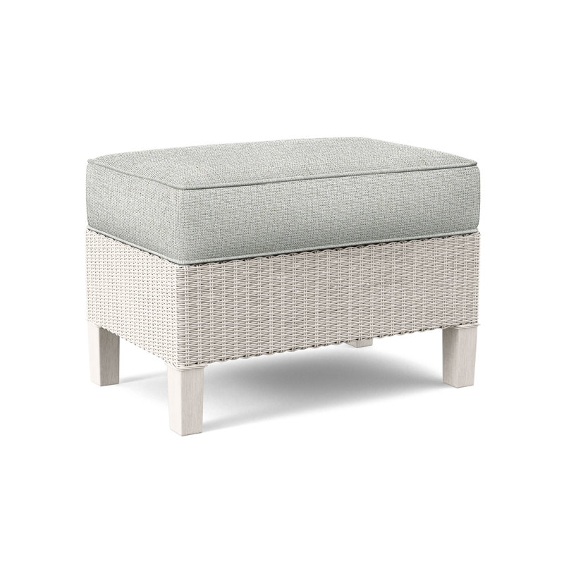 Gibraltar Ottoman, Gray Sugar Performance; 0863-84, Antique Frost White