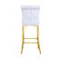 Ensemble de table de bar et de tabourets Modern 3PCS, table de pub ronde avec plateau en verre et 2 tabourets de bar rembourrés Crocodile-1639360597-1639360598