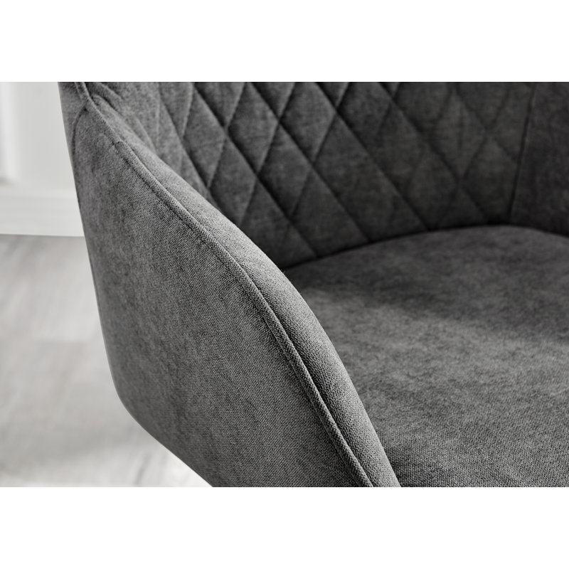 Ensemble repas pour 4 personnes Aaryana, Gris foncé / Noir