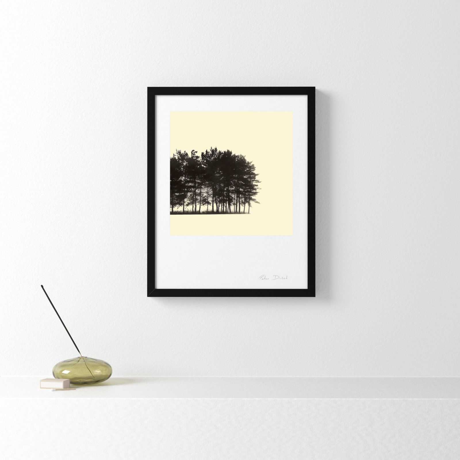 Garden Sign "Copse" Print by Peter Dušek, Black, 20" H x 16" W x 1.25" D