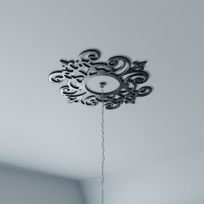 Médaillon de plafond en PVC de qualité architecturale Dijon 16 po x P 5 1/4 po x P 1/2 po, H 16 po x l 16 po x P 0,5 po