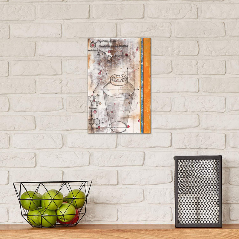 Shaker Chemical Reaction I by Taylor Smith - Wrapped Canvas Print, 20.32 cm H x 30.48 cm W