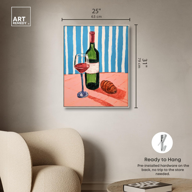 «Beach Time Drink Canvas» par Art Remedy, Cadre argenté, 31" H x 25" W