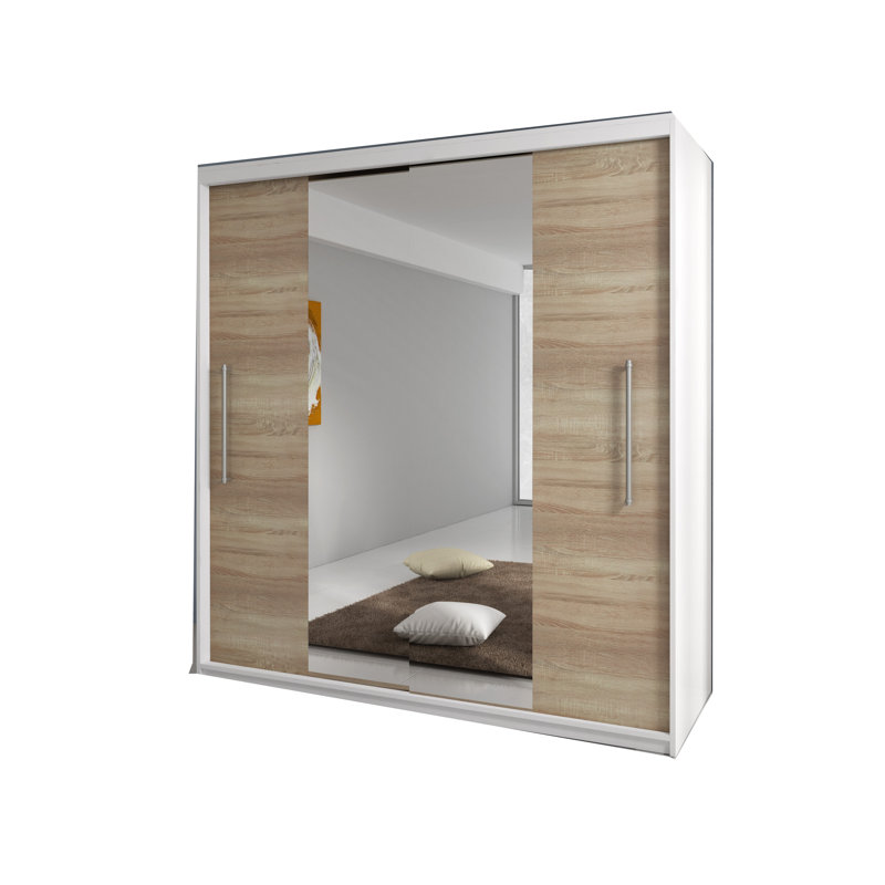 Heptinstall 2 Door Wardrobe, White/Sonoma